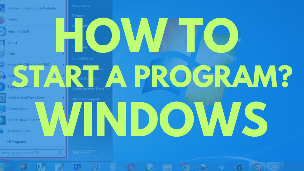 START A PROGRAM